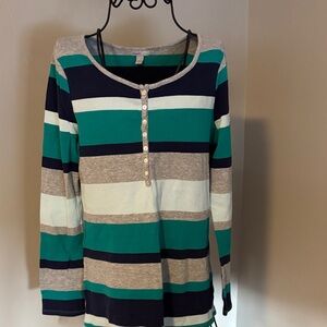 Old Navy Multicolor Striped Long Sleeve Top